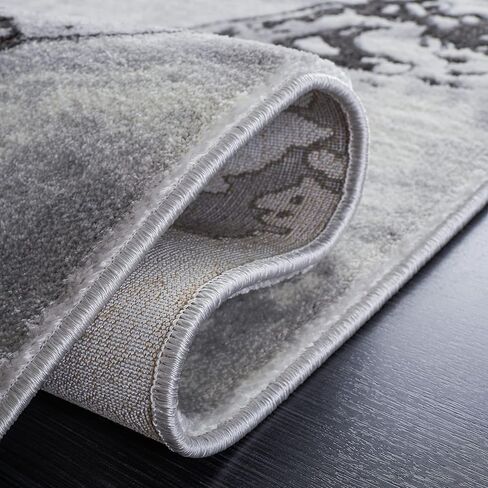 SAFAVIEH Craft Collection Runner Rug - 2'3" x 8', Grey & Dark Grey, Modern Abstract Design, Non-Shedding & Easy Care, Ideal for High Traffic Areas in Living Room, Bedroom (CFT854F) in Kuwait