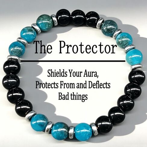 4Pcs Natural Stone Beaded Stretch Bracelet, Handmade Unisex Crystal Bracelets for Anxiety Relief, Luck and Prosperity，Birthday Healing Jewelry Gifts in Kuwait