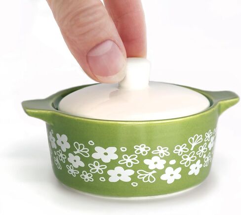 Ceramic Trinket Box with Lid – Spring Blossom Vintage-Inspired Mini Casserole Jewelry Box, Pink Keepsake Box in Saudi Arabia