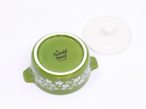 Ceramic Trinket Box with Lid – Spring Blossom Vintage-Inspired Mini Casserole Jewelry Box, Pink Keepsake Box in Saudi Arabia