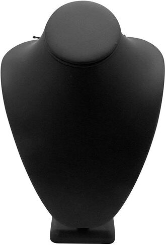 Black Leather Jewelry Necklace Display Stand - 11" Tall in Saudi Arabia
