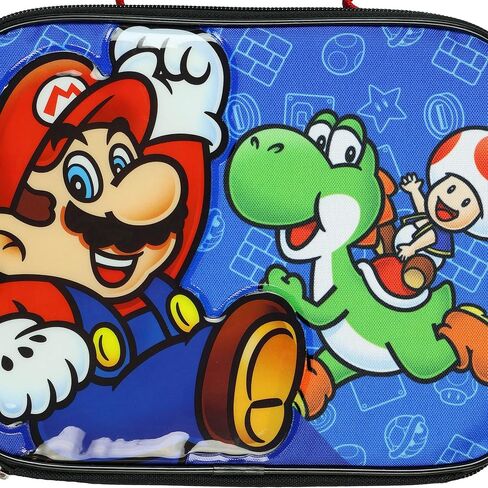 Nintendo Super Mario Lunch Box Insulated Full Zip Soft Sided Tote Bag 10" in Kuwait