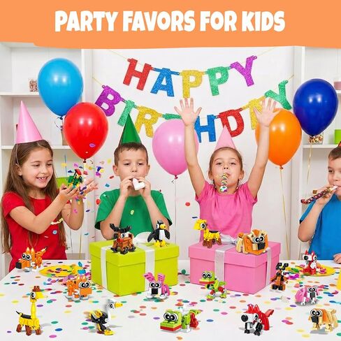 Party Favors for Easter Gift- 20 Pack Mini Animals Building Blocks Set, Goody Bags Stuffers, Small Toys for Kids Prizes, Christmas Birthday Party Favors Return Gifts for Boys Girls Age 6-8-12+ in Saudi Arabia