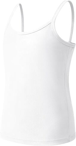 DOCUMO Girls Camisole Tank Top Athletic Sleeveless Undershirts for Kids Spaghetti Strap Crop Tank Top for Dance Yoga in Saudi Arabia