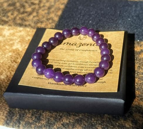 Amethyst Bracelet for Women-8mm Natural Crystal Bracelet for Anxiety Relief | Handmade Adjustable Genuine Purple Beaded Healing Stone Bracelets,Spiritual Mind Relaxation Jewelry Gifts in Saudi Arabia