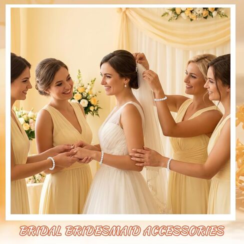30 Pcs Pearl Bracelets for Women, 0.24" Elegant Dainty Pearl Bracelet Stack, Elastic Stretchy Glossy Faux White Pearls Beads Bulk Jewelry, Bridal Bridesmaid Accessories Engagement Wedding Party Favors in Saudi Arabia