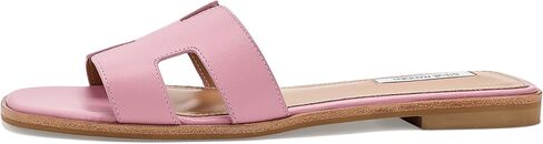 صندل نسائي مسطح Hadyn من Steve Madden، جلد وردي، 11 in Kuwait