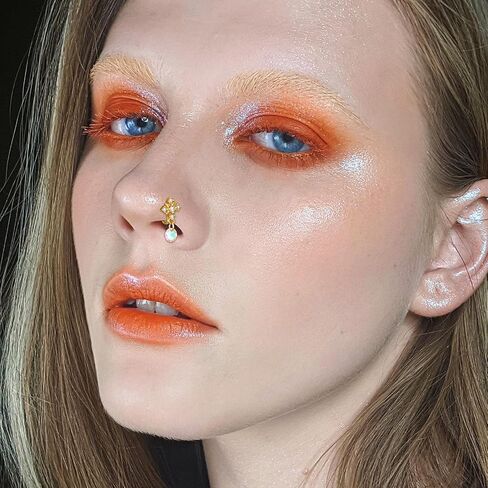 12pcs Clip on Fake Nose Ring Gold African Nose Cuffs Fake Noses Ring Hoop Faux Noses Piercing for Women Non Piercing Jewelry for Women Birthday Christmas in Kuwait