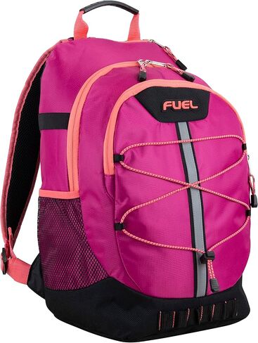 FUEL Hiking Backpack for Women Men Terra Sport, Travel, College, Gym, Work with Laptop Sleeve, Bungee, 18 Inches, Magenta Orchid in Saudi Arabia