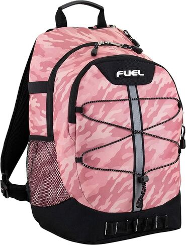 FUEL Hiking Backpack for Women Men Terra Sport, Travel, College, Gym, Work with Laptop Sleeve, Bungee, 18 Inches, Magenta Orchid in Saudi Arabia