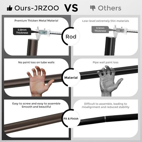 Bronze Curtain Rod for Windows 36-88 Inches, 1 Inch Heavy Duty Adjustable Drapery Pole, Modern Window Treatment Rod with Decorative Square Finials, Easy Installation in Saudi Arabia