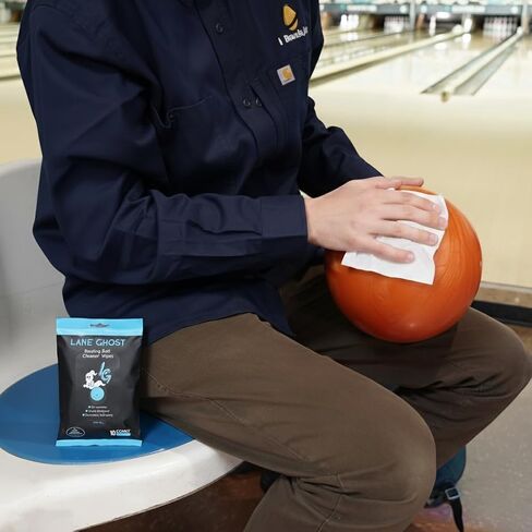 Bowling Ball Cleaner Wipes 20 Count | USBC Approved | Cleaning Cloth for Oil, Dirt, Grime, Scuff, and Belt Marks | Resealable Pouch | Safe for All Balls | Restores Tack and Prolongs Lifespan of Ball in Kuwait