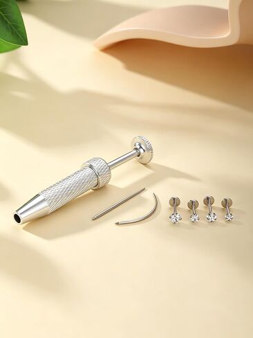 أقراط Aumeo 18G من التيتانيوم ذات الظهر المسطح لمجوهرات ثقب الغضروف الزنمة، أقراط الغضروف الملولبة داخليًا بطول شريط 6/8 مم in Kuwait