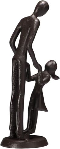 Dad Gifts from Daughter Iron Figurine Gift for Father's Day, Birthday, Love Sculpture for Stepdad, Husband, New Dad Memorial Keepsake Wedding Gift (Dad Holding Daughter‘s Hands) in Saudi Arabia
