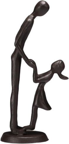 Dad Gifts from Daughter Iron Figurine Gift for Father's Day, Birthday, Love Sculpture for Stepdad, Husband, New Dad Memorial Keepsake Wedding Gift (Dad Holding Daughter‘s Hands) in Saudi Arabia