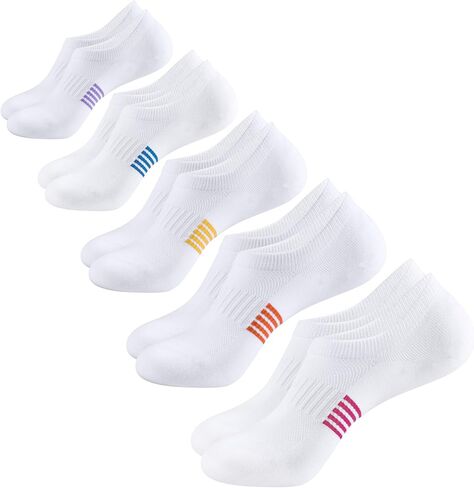 No Show Socks Women Non Slip Invisible Liners Cotton Low Cut Socks 5 Pairs in Saudi Arabia