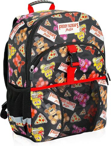 Five Nights at Freddy's Backpack with Lunch Bag Set - Bundle with 16" FNAF Backpack, FNAF Lunch Box, Stickers, Water Bottle | Five Nights at Freddy's School Bag for Boys, Kids in Saudi Arabia