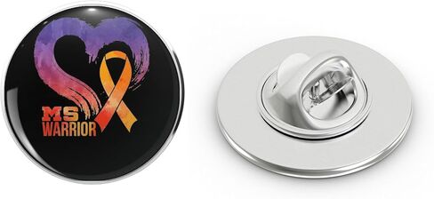 Ms Warrior Heart Multiple Sclerosis Awareness Month Metal Lapel Hat Pin Te Tack Pinback 0.75" in Kuwait