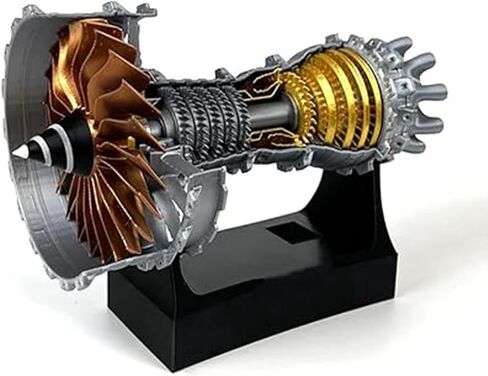 TR900 Turbofan Engine Model Aircraft Engine Kit Turbojet Engine Model Adult Gift Mechanical Science Education Toy As Shown in Saudi Arabia