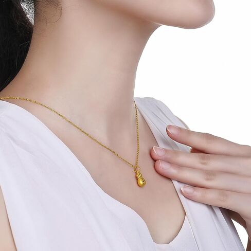 ZHOU LIU FU 24K Solid Gold Pendant for Women, Real Pure Gold Jewelry Accessory Exquisite Lucky Fortune Bag Pendant for Men Girlfriend Boyfriend Lover Gifts (Not Include Necklace) in Kuwait
