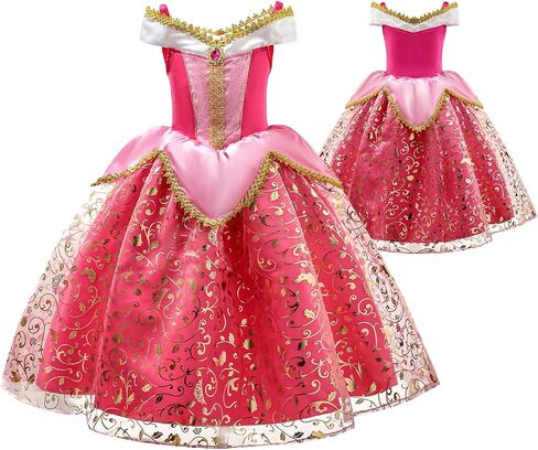 DJDLPARTY Princess Dress Up for Girls 4-8Y, Toddler Kids Fancy Princess Costume with Accessories for Party Halloween Outfit in Saudi Arabia