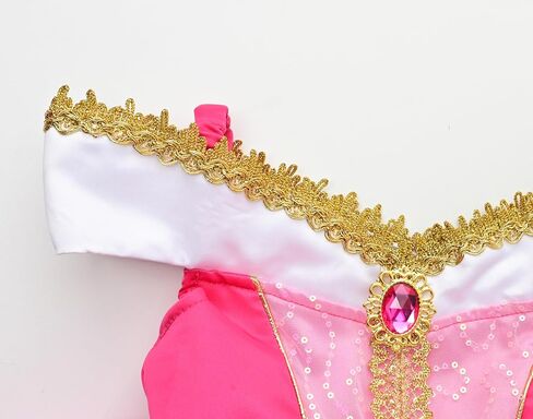 DJDLPARTY Princess Dress Up for Girls 4-8Y, Toddler Kids Fancy Princess Costume with Accessories for Party Halloween Outfit in Saudi Arabia