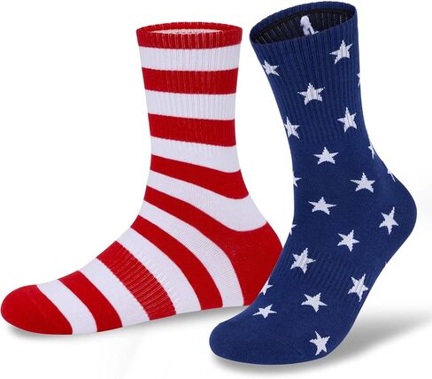 4th of July American Flag Socks for Men Women USA Patriotic Red White Blue Crew Socks Independence Day Gifts in Saudi Arabia