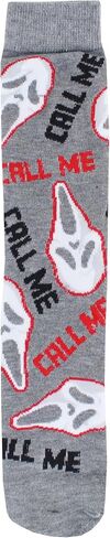 Hyp Scream Ghostface Call Me Adult Casual Crew Socks, 6-Pack, Size 10-13 in Kuwait