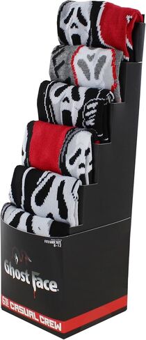 Hyp Scream Ghostface Call Me Adult Casual Crew Socks, 6-Pack, Size 10-13 in Kuwait