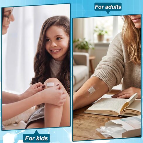 200 Count Clear Waterproof Adhesive Bandages Bulk 3/4" x 3" Adhesive Breathable Bandages for Sensitive Skin School Nurses Businesses Travel First Aid Kits Homeless Care Supplies Donations in Saudi Arabia