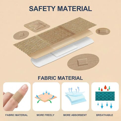 230PCS Small Round Bandages for Face, Elastic Fabric Flexible Circle Bandaids, Adhesive Circular Bandaid Aids in Saudi Arabia