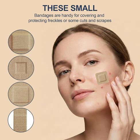 230PCS Small Round Bandages for Face, Elastic Fabric Flexible Circle Bandaids, Adhesive Circular Bandaid Aids in Saudi Arabia