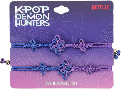 Bioworld KPop Demon Hunters Huntr/x Logo Bestie Bracelet Set in Kuwait
