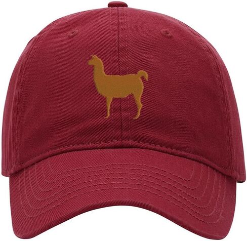Baseball Cap for Men Women Llama Animal Embroidered Washed Cotton Dad Hat Baseball Caps in Kuwait
