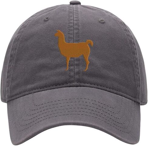 Baseball Cap for Men Women Llama Animal Embroidered Washed Cotton Dad Hat Baseball Caps in Kuwait
