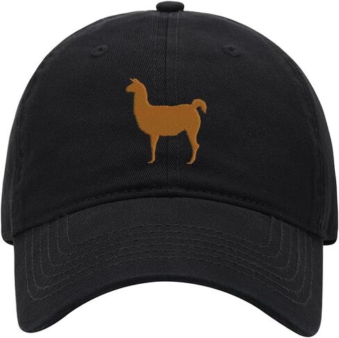 Baseball Cap for Men Women Llama Animal Embroidered Washed Cotton Dad Hat Baseball Caps in Kuwait