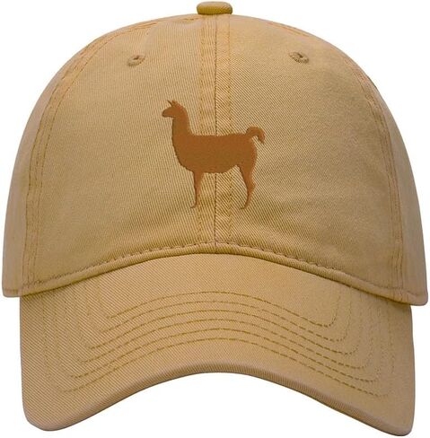 Baseball Cap for Men Women Llama Animal Embroidered Washed Cotton Dad Hat Baseball Caps in Kuwait