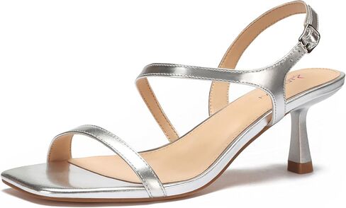 Women's Strappy Kitten Heel Sandals Square Open Toe Low Heel Ankle Strap Comfortable Dress Party Shoes for Women in Saudi Arabia