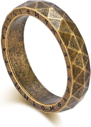 King Ring 5mm Nordic Rings – Viking Character Stainless Steel Bands - Designed in USA in Saudi Arabia