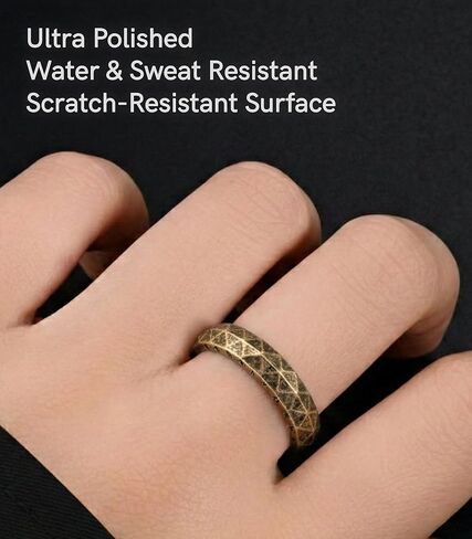 King Ring 5mm Nordic Rings – Viking Character Stainless Steel Bands - Designed in USA in Saudi Arabia