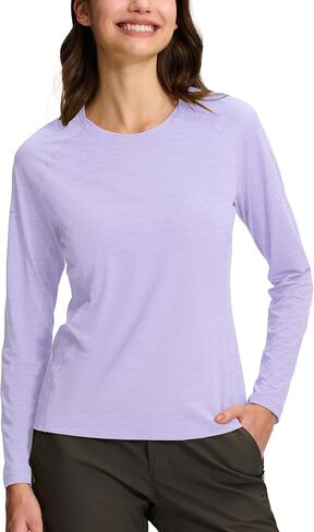 Pioneer Camp Womens Lightweight Quick-Dry Trail Running Shirt, Long Sleeve Breathable Mesh Hiking Top Base Layer Marathon in Kuwait