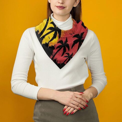 Flag Silk Scarf for Women Small Square Satin Headscarf Neck Scarves Head Hair Wraps Bandana in Saudi Arabia