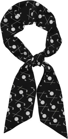 Golf Print Scarf Hair Neck Scarves For Women Men Purse Bag Scarfs Long Head Scarf Fashion in Saudi Arabia