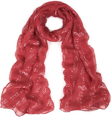 TrendsBlue Premium Music Notes & Chords Fashion Scarf Wrap in Kuwait