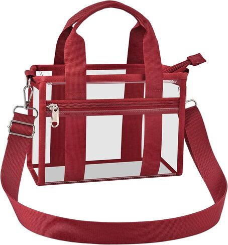 XCU Clear Bag for Stadium Events, Stadium Approved Clear Handbag, Women's Transparent Tote Bag for Sports Concerts in Saudi Arabia