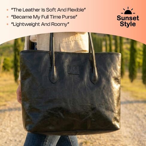 Tote Bag for Women with Zipper – Lightweight PU Leather Travel Purse, Shoulder Tote Bag for Work & Vacation – Black in Kuwait