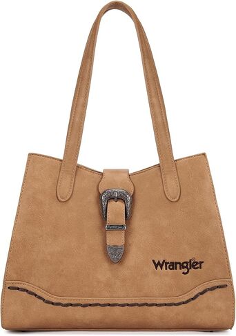 Wrangler 3-Compartment Tote Bag for Women, Medium Western Shoulder Purses and Handbags Vintage Satchel Bags in Kuwait