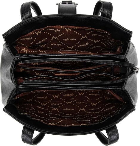 Wrangler 3-Compartment Tote Bag for Women, Medium Western Shoulder Purses and Handbags Vintage Satchel Bags in Kuwait