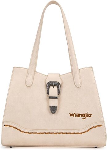 Wrangler 3-Compartment Tote Bag for Women, Medium Western Shoulder Purses and Handbags Vintage Satchel Bags in Kuwait
