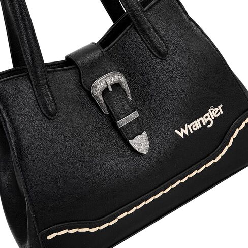 Wrangler 3-Compartment Tote Bag for Women, Medium Western Shoulder Purses and Handbags Vintage Satchel Bags in Kuwait